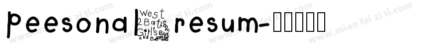 peesonal resum字体转换